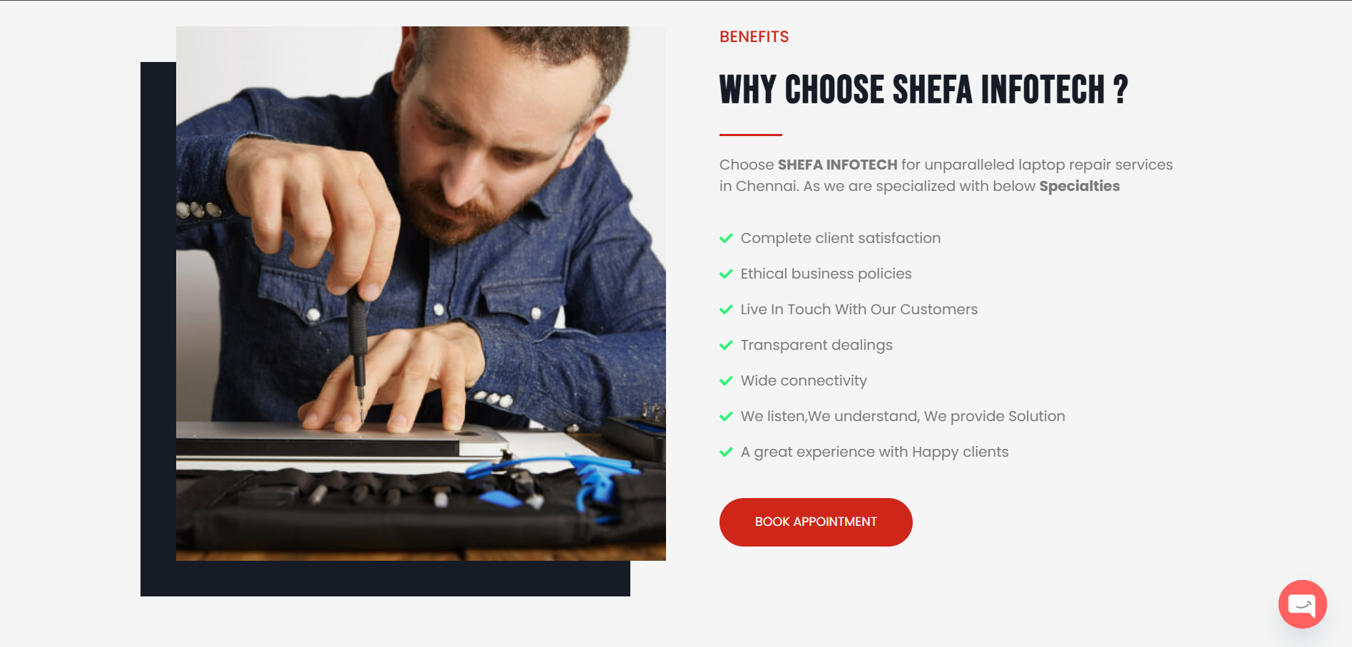 Shifa Infotech Website screenshot 4